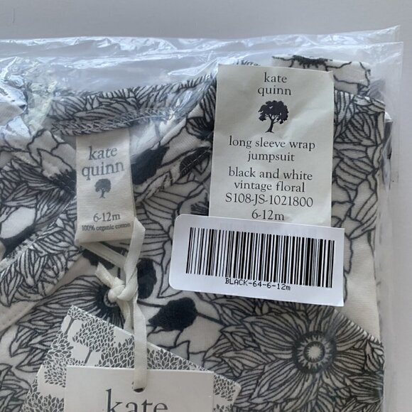 Floral Black and White Kids Romper - Picture 7 of 7